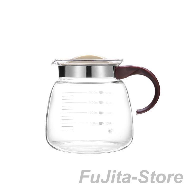 ガラスピッチャー 耐熱ガラス 1800ml 1000ml ガラスケトル ガラス 紅茶 ティーポット 直火 ティーポット ホウケイ酸ガラス ピッチャー |  | 01
