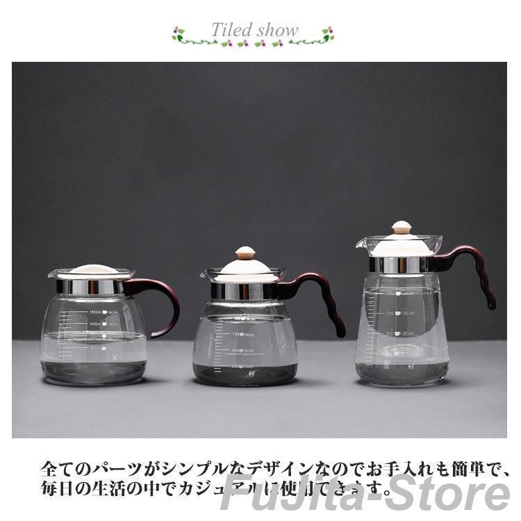 ガラスピッチャー 耐熱ガラス 1800ml 1000ml ガラスケトル ガラス 紅茶 ティーポット 直火 ティーポット ホウケイ酸ガラス ピッチャー |  | 07
