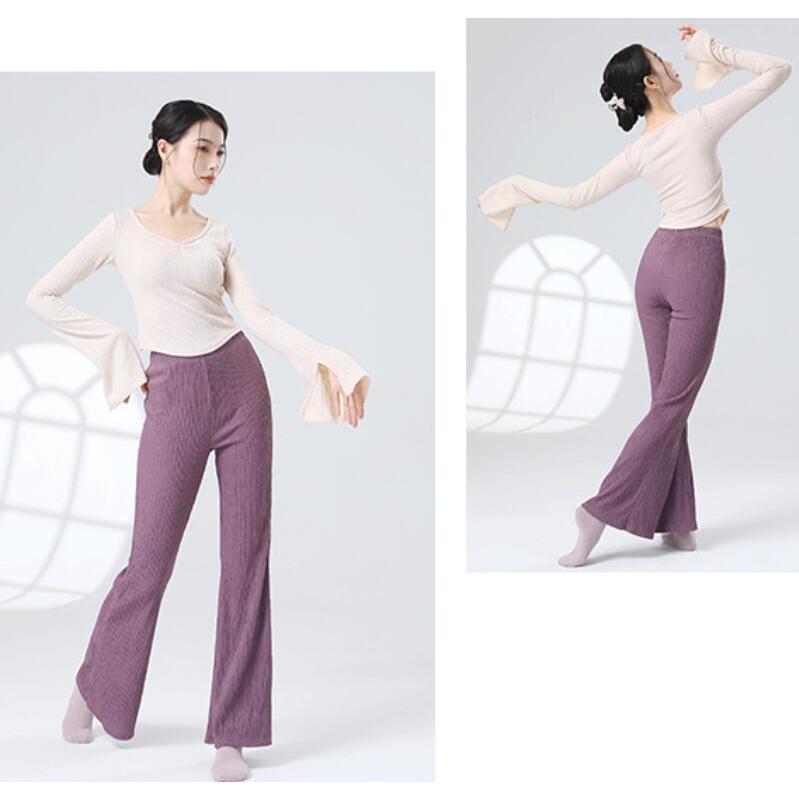 レディースダンスパンツ大人 ブーツカットパンツ ジャズパンツ ヨガ練習着 レッスン着 バレエダンス モダンバレエ 新体操 古典ダンスウエア ダンス衣装 |  | 03