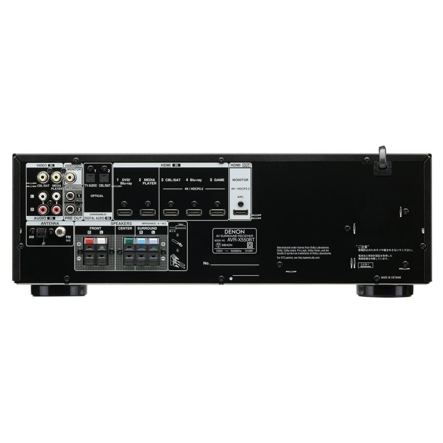 デノンDenon AVR-X550BT AVレシーバー 5.2ch Dolby TrueHD/DTS:HD 