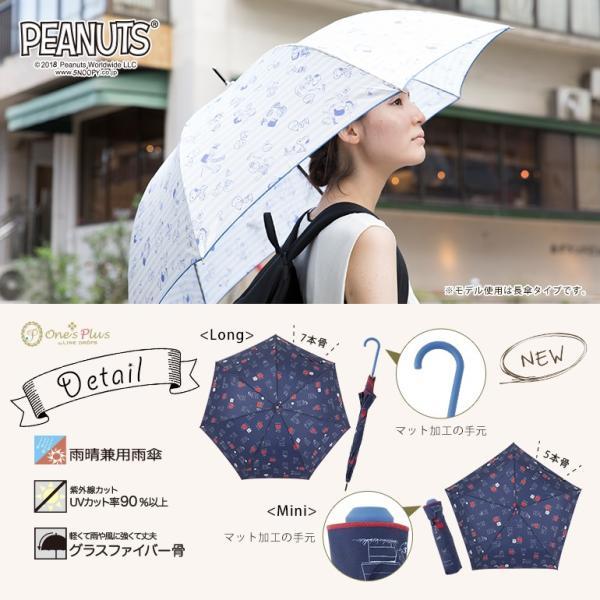 スヌーピー グッズ 傘 レディース 雨傘 ジャンプ式 60cm PEANUTS ピーナッツ SNOOPY キャラクター UVカット90% 女性用 軽量 大きい 母の日 ギフト プレゼント | SNOOPY | 01