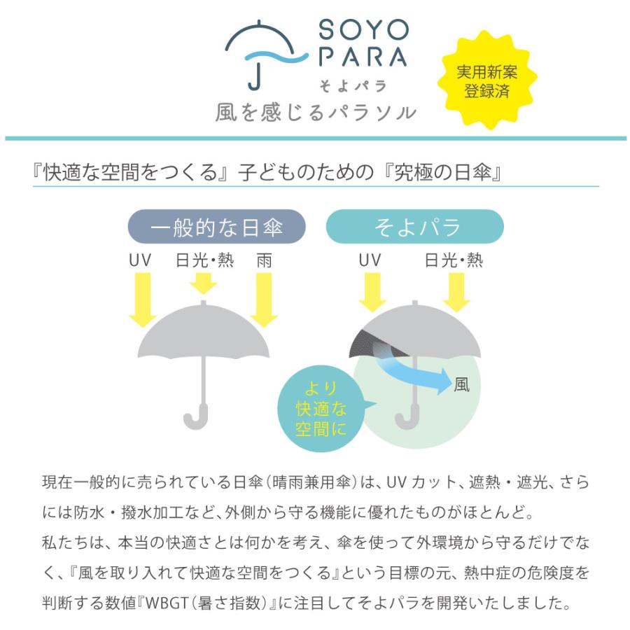 日傘 キッズ 傘 晴雨兼用傘 55cm 長傘 晴雨兼用日傘 パラソル 子供用 子ども用 遮熱 遮光 UVカット率99%以上 入学 通学 メッシュ 通気性 蒸れにくい そよパラ | ブランド登録なし | 11