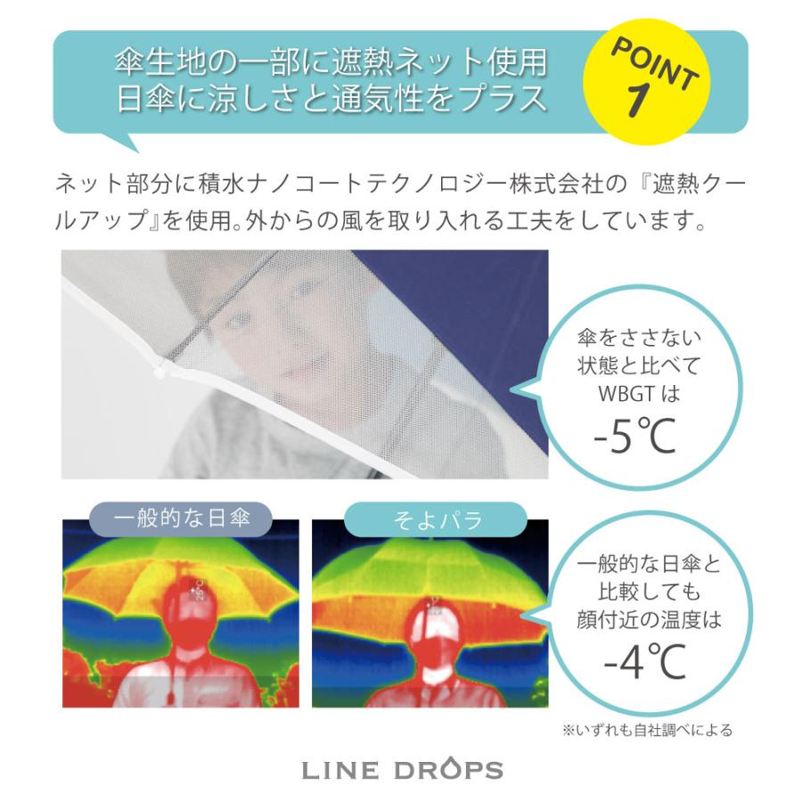 日傘 キッズ 傘 晴雨兼用傘 55cm 長傘 晴雨兼用日傘 パラソル 子供用 子ども用 遮熱 遮光 UVカット率99%以上 入学 通学 メッシュ 通気性 蒸れにくい そよパラ | ブランド登録なし | 12