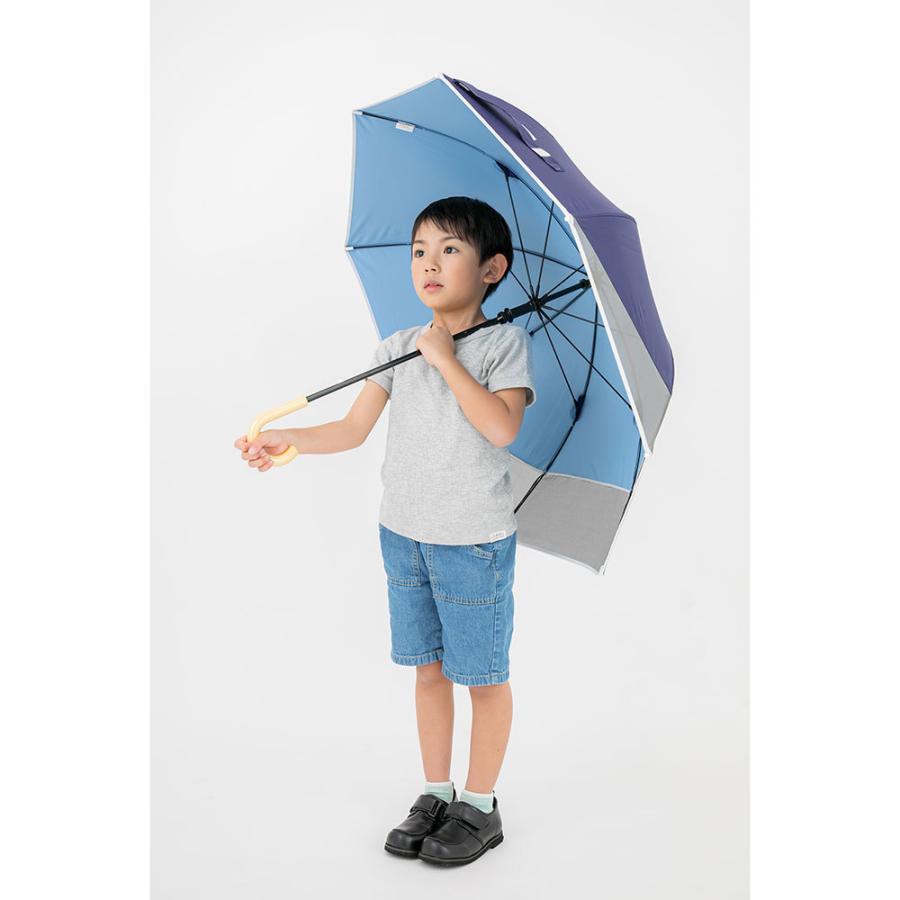 日傘 キッズ 傘 晴雨兼用傘 55cm 長傘 晴雨兼用日傘 パラソル 子供用 子ども用 遮熱 遮光 UVカット率99%以上 入学 通学 メッシュ 通気性 蒸れにくい そよパラ | ブランド登録なし | 07