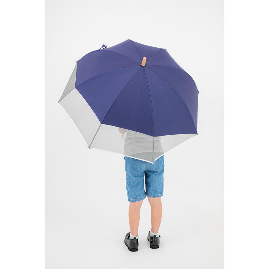 日傘 キッズ 傘 晴雨兼用傘 55cm 長傘 晴雨兼用日傘 パラソル 子供用 子ども用 遮熱 遮光 UVカット率99%以上 入学 通学 メッシュ 通気性 蒸れにくい そよパラ | ブランド登録なし | 08