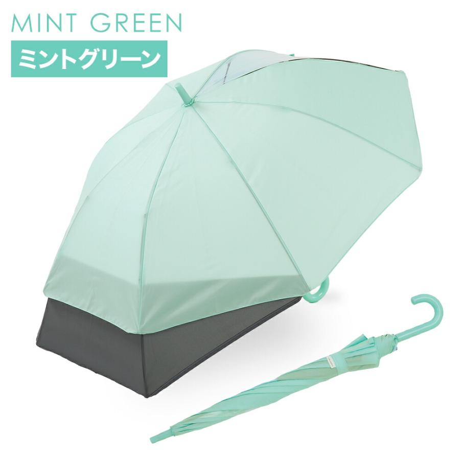 ランドセルが濡れない傘 無地 55cm 後ろが伸びる傘 トランスフォーム傘 子供用 キッズ あんしん窓付 バイカラー シンプル ジャンプ式 | ブランド登録なし | 20