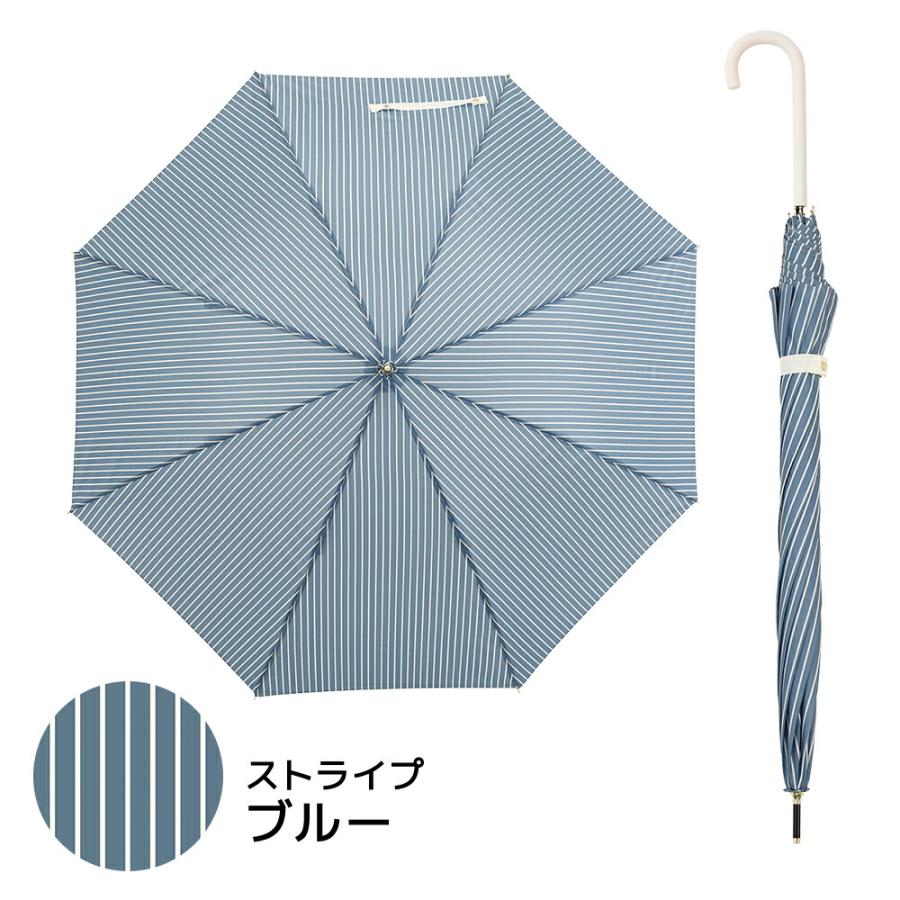 雨傘 レディース 60cm 長傘 ジャンプ傘 ドット 水玉 ストライプ