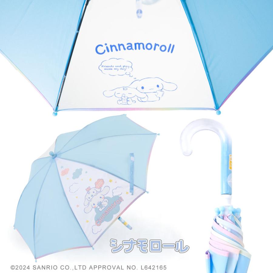 Sanrio Characters サンリオキャラクターズ グッズ 1コマ透明窓 手開き式 アンブレラ キッズ 子供用 45cm 雨傘 | sanrio | 12