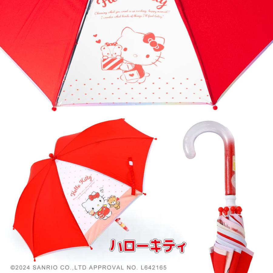 Sanrio Characters サンリオキャラクターズ グッズ 1コマ透明窓 手開き式 アンブレラ キッズ 子供用 45cm 雨傘 | sanrio | 13
