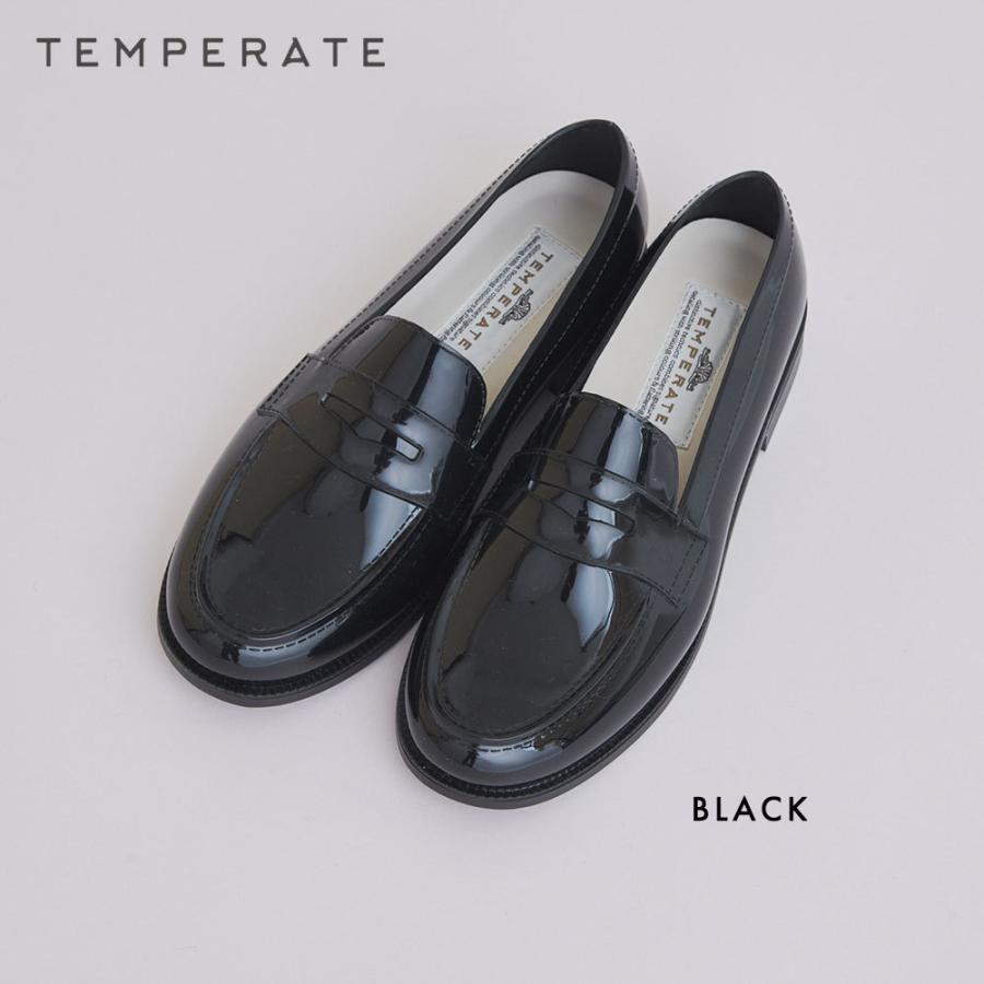 TEMPERATE テンパレイト レディース レインシューズ レイン ローファー ブラック グリーン 雨靴 オシャレ 可愛い かわいい ギフト プレゼント 通勤 通学 | ブランド登録なし | 01