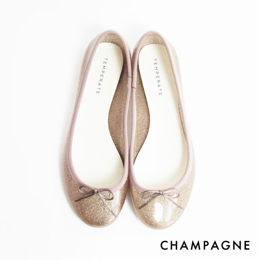 TEMPERATE テンパレイト レディース レインシューズ バレエシューズ風 ブラック ベージュ パンプス 雨靴 オシャレ かわいい ギフト プレゼント 通勤 通学 ラメ | ブランド登録なし | 02