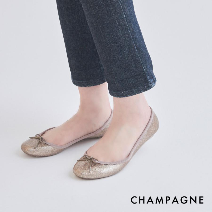 TEMPERATE テンパレイト レディース レインシューズ バレエシューズ風 ブラック ベージュ パンプス 雨靴 オシャレ かわいい ギフト プレゼント 通勤 通学 ラメ | ブランド登録なし | 06