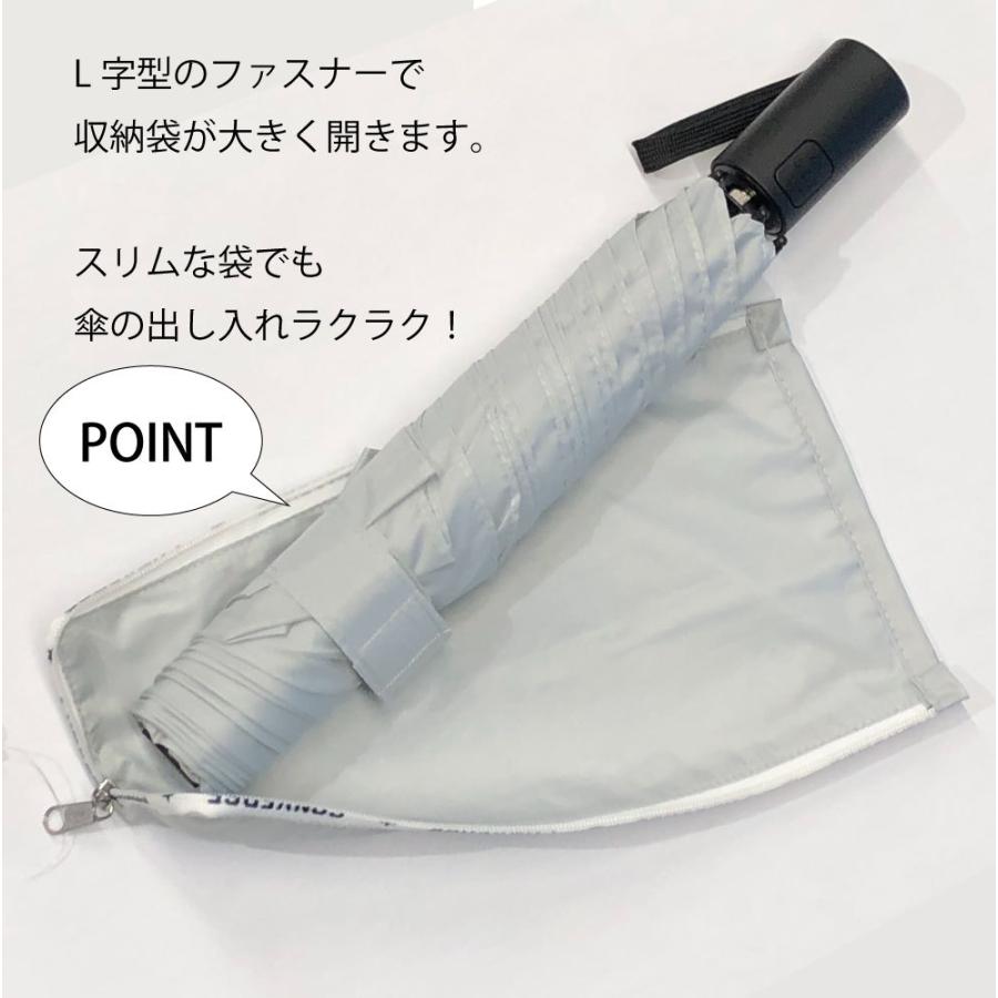 雨傘 レディース 自動開閉式 折りたたみ 55cm 無地 CONVERSE コンバース ブランド ワンポイント 軽量 軽い ワンタッチ 母の日 ギフト プレゼント シンプル | CONVERSE (PRODUCT) | 06