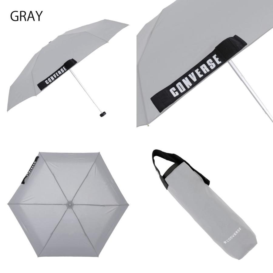 雨傘 レディース 折りたたみ 50cm 無地 CONVERSE コンバース ブランド 黒 ブラック 紺 ネイビー グレー 灰色 シンプル 母の日 ギフト プレゼント オシャレ 撥水 | CONVERSE (PRODUCT) | 11