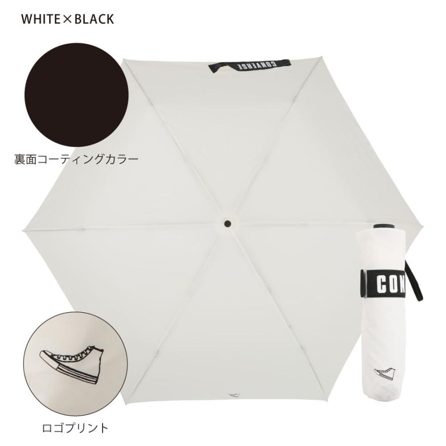日傘 晴雨兼用傘 メンズ ユニセックス 折りたたみ 58cm CONVERSE コンバース ブランド 晴雨兼用日傘 黒 ブラック 赤 レッド 白 ホワイト 母の日 ギフト おしゃれ | CONVERSE (PRODUCT) | 10