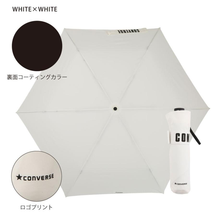 日傘 晴雨兼用傘 メンズ ユニセックス 折りたたみ 58cm CONVERSE コンバース ブランド 晴雨兼用日傘 黒 ブラック 赤 レッド 白 ホワイト 母の日 ギフト おしゃれ | CONVERSE (PRODUCT) | 06