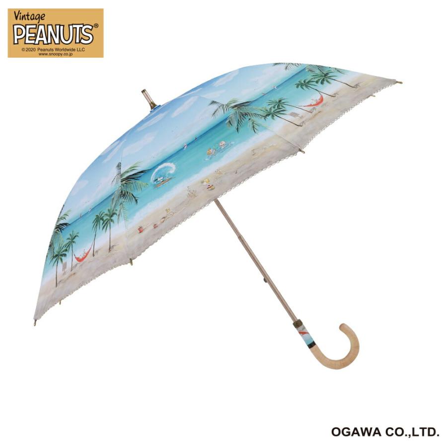 スヌーピー グッズ 晴雨兼用 日傘 長傘 50cm キャンバスパラソル レディース SNOOPY PEANUTS 紫外線 婦人用 母の日 ギフト プレゼント 遮光 遮熱 晴雨兼用傘 | SNOOPY | 16