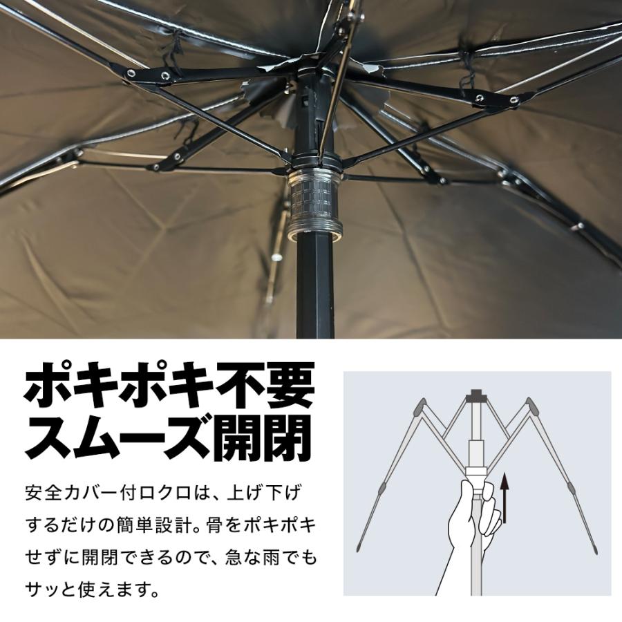 日傘 晴雨兼用 雨傘 メンズ 完全遮光 UVカット100% 折りたたみ傘 軽量 コンパクト 小さい ミニ 通勤 出張 携帯用 イノベーター innovator | innovator | 15