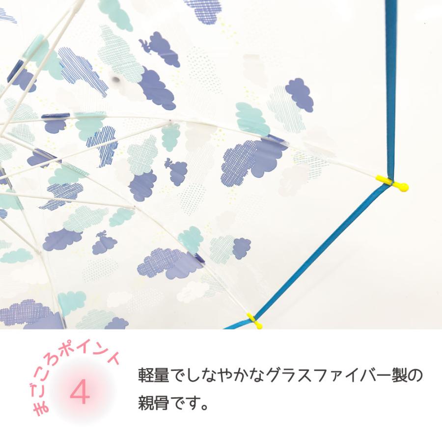 ベビー キッズ 雨傘 クリアアンブレラ ビニール傘 kukka hippo クッカヒッポ 40cm 45cn 50cm 手開き式 子ども 長傘 長雨傘 | kukka hippo | 07