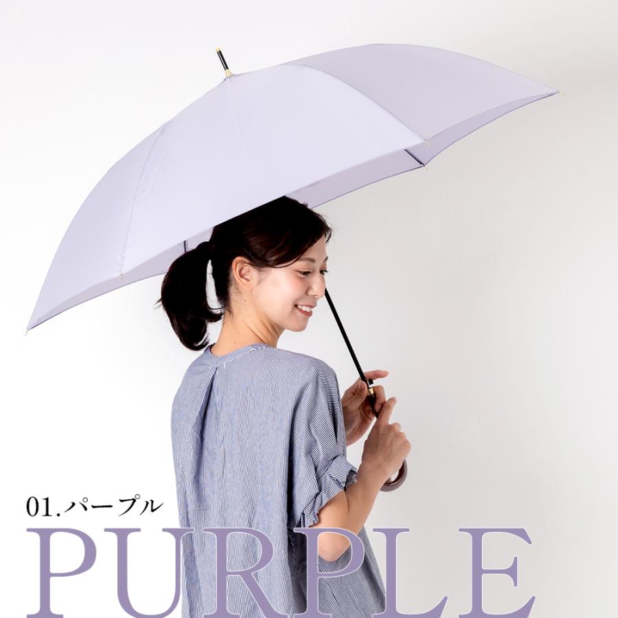 雨傘 レディース 60cm 超軽量 ジャンプ式 長傘 ワンタッチ式 タッセル付き | 傘 軽量 カーボン骨 無地 撥水 防水 大きい 長雨傘 高見え | LINE DROPS | 16