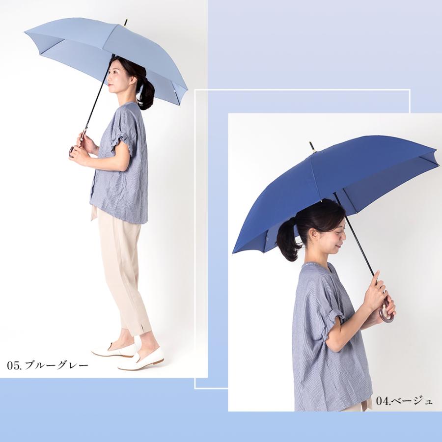 雨傘 レディース 60cm 超軽量 ジャンプ式 長傘 ワンタッチ式 タッセル付き | 傘 軽量 カーボン骨 無地 撥水 防水 大きい 長雨傘 高見え | LINE DROPS | 20