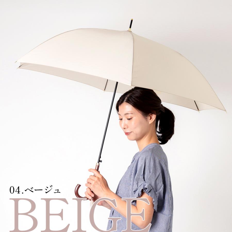 雨傘 レディース 60cm 超軽量 ジャンプ式 長傘 ワンタッチ式 タッセル付き | 傘 軽量 カーボン骨 無地 撥水 防水 大きい 長雨傘 高見え | LINE DROPS | 15