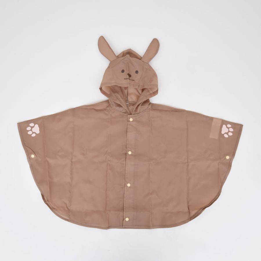 LINEDROPS 子供用 キッズ アニマル レインポンチョ 90cm ナチュラルカラー ベビー レインコート レインウェア かっぱ カッパ こども用 雨具 | ブランド登録なし | 15