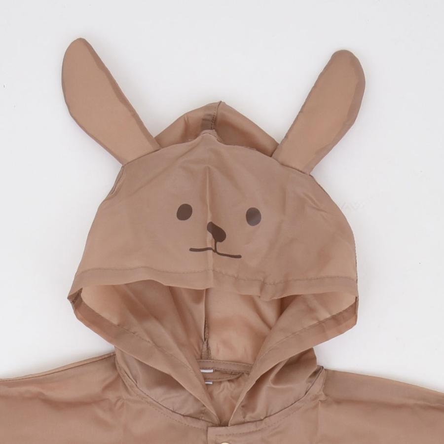 LINEDROPS 子供用 キッズ アニマル レインポンチョ 90cm ナチュラルカラー ベビー レインコート レインウェア かっぱ カッパ こども用 雨具 | ブランド登録なし | 17