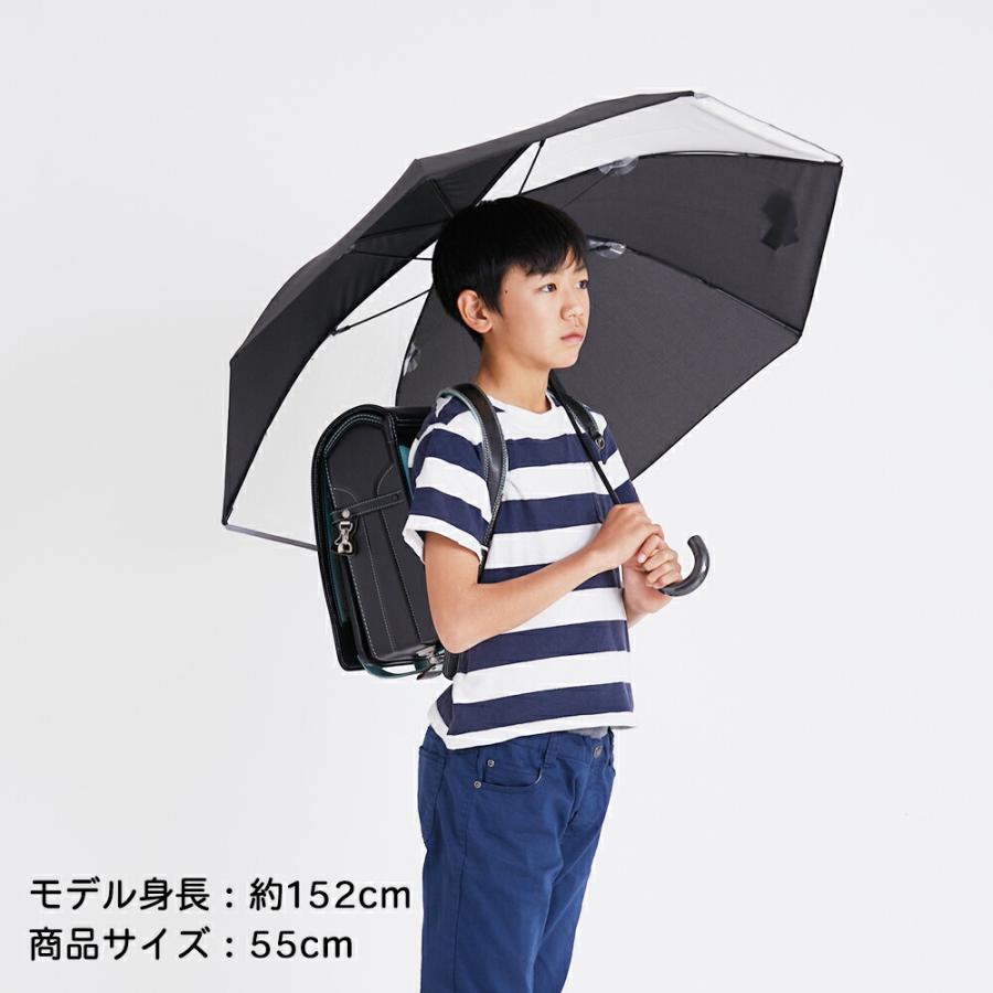 雨傘 子供用 キッズ あんしん窓付 無地 シンプル ジャンプ式 LINEDROPS ミント パープル イエロー ネイビー 50cm 55cm 卒園 入学 記念品 まとめ買い | ブランド登録なし | 15