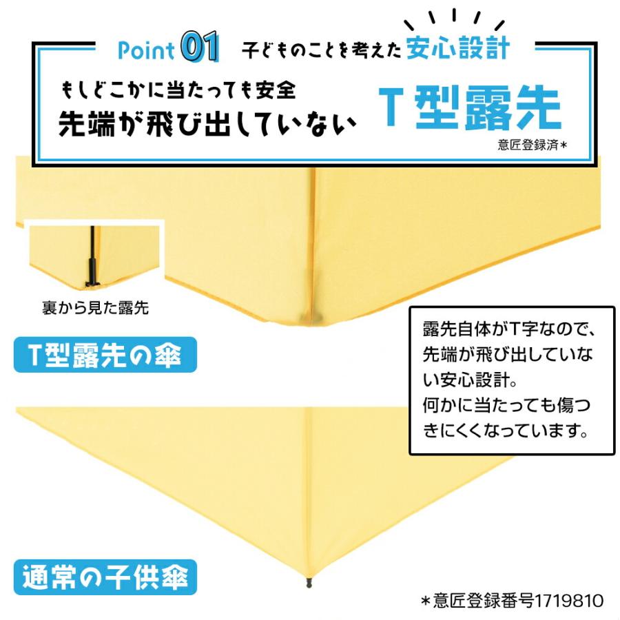 雨傘 子供用 キッズ あんしん窓付 無地 シンプル ジャンプ式 LINEDROPS ミント パープル イエロー ネイビー 50cm 55cm 卒園 入学 記念品 まとめ買い | ブランド登録なし | 07