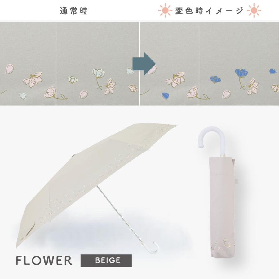 色が変わる日傘 彩傘 いろかさ irokasa レディース 日傘 晴雨兼用日傘 折り畳み傘 UVカット99%以上 遮光率99%以上 遮熱 星 チューリップ パンジー 花 | ブランド登録なし | 25