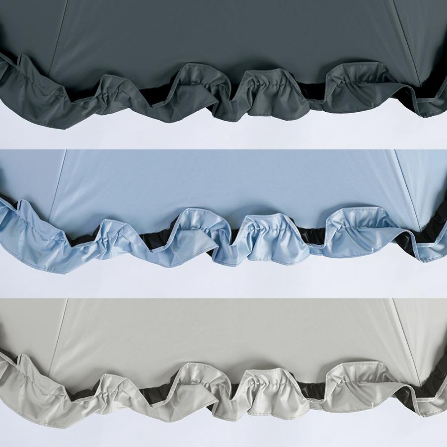 晴雨兼用日傘 突起の無い露先 40cm ミニパラソル レディース 女性 UV 遮光 遮熱 シンプル おしゃれ 紫外線対策 軽量 日がさ フリル 上品 かわいい 小さい | ブランド登録なし | 12