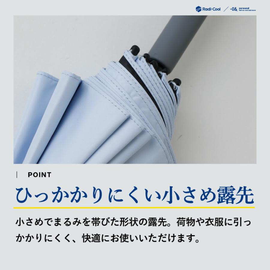 日傘 晴雨兼用 メンズ 55cm ラディクール Radi-cool ゼロアンド -0＆ 晴雨兼用日傘 ユニセックス 男女兼用 プレゼント UV 遮光の画像