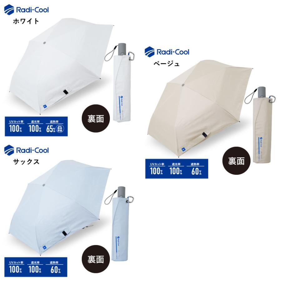ラディクール Radi-cool ゼロアンド -0＆ 55cm 晴雨兼用日傘 自動開閉