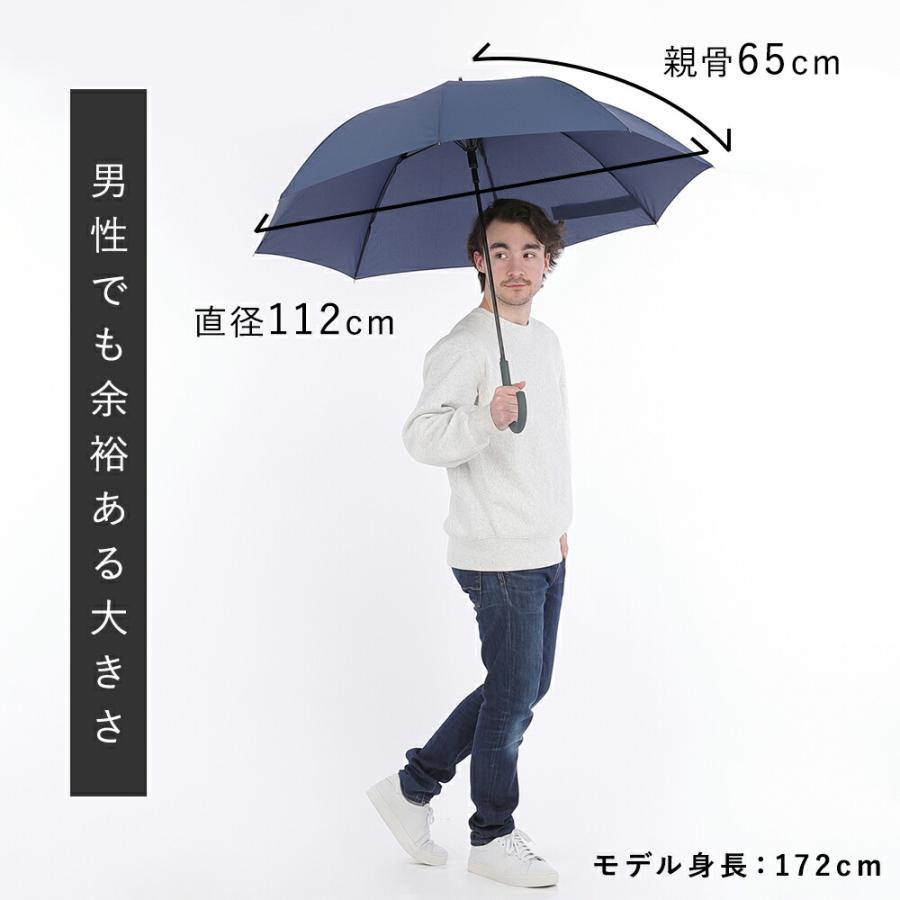傘 メンズ 大きい 65cm 耐風 長傘 雨傘 折れにくいZ骨 直径112cm グラスファイバー骨 ジャンプ式 無地 ジャンプ 傘 メンズ アンブレラ | ブランド登録なし | 05