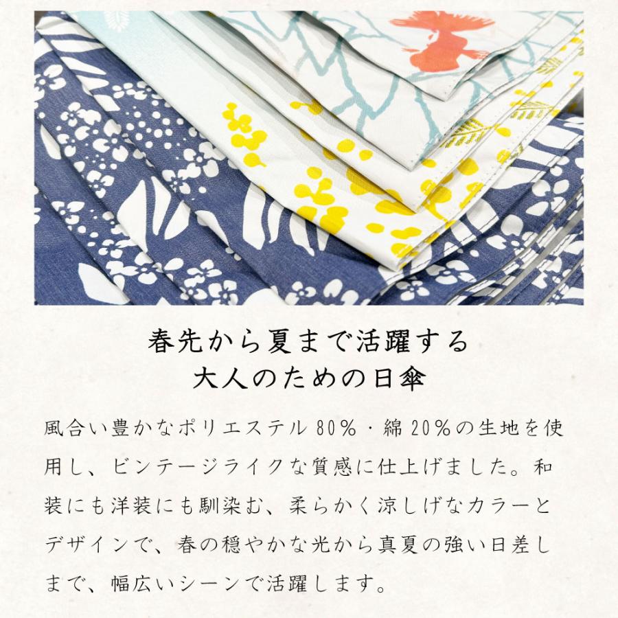 日傘 晴雨兼用 レディース 50cm 河馬印本舗 かばじるしほんぽ 折りたたみ傘 和柄 和風 タッセル手元 UVカット率99%以上 遮光率99%以上の画像