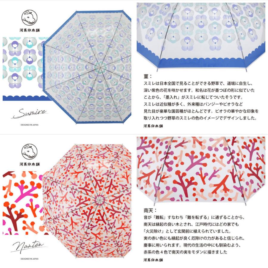 ビニール傘 河馬印本舗 59cm レディース クリアアンブレラ 手開き式 雨傘 長傘 透明 和風 和柄 おしゃれ オシャレ かわいい 可愛い 母の日 ギフト プレゼント | ブランド登録なし | 06