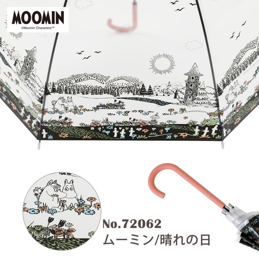 MOOMIN ムーミン グッズ ビニールアンブレラ 60cm ビニール傘 クリアアンブレラ リトルミイ ニョロニョロ 深張り バードケージ | MOOMIN | 08