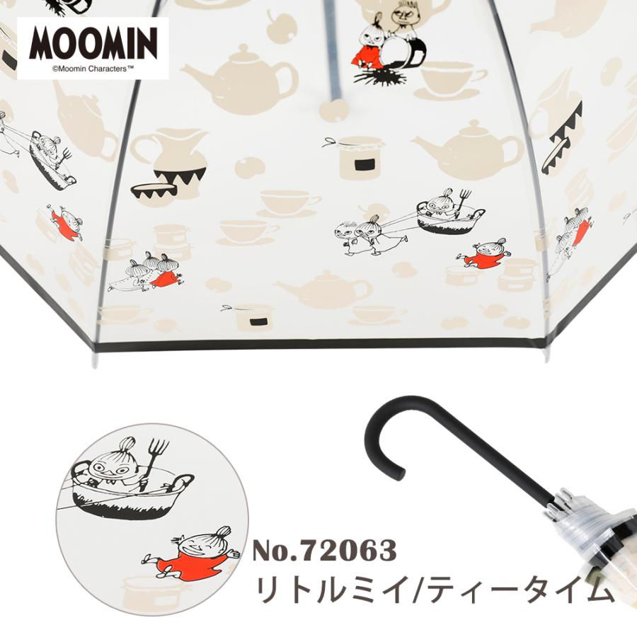 MOOMIN ムーミン グッズ ビニールアンブレラ 60cm ビニール傘 クリアアンブレラ リトルミイ ニョロニョロ 深張り バードケージ | MOOMIN | 09