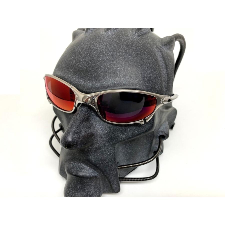 LINEGEAR オークリー ジュリエット用 偏光レンズ レッドミラー Oakley