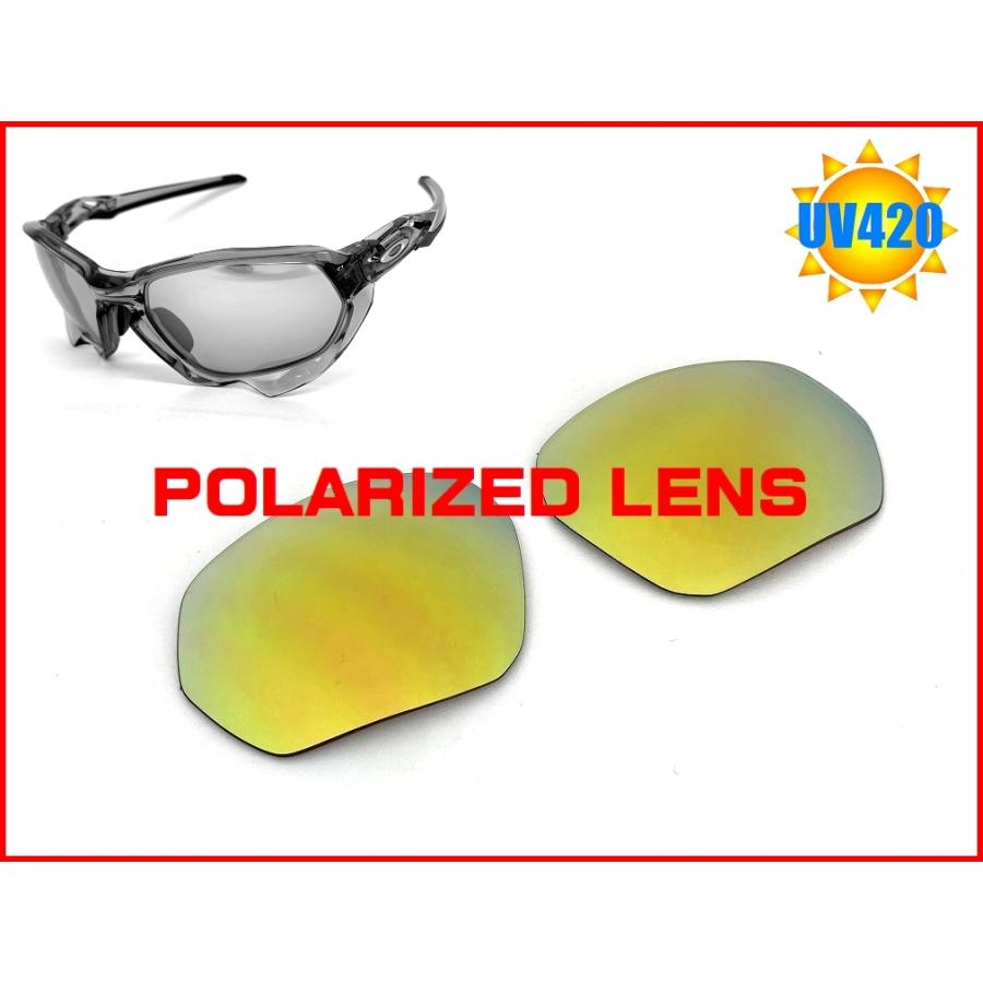 LINEGEAR オークリー プラズマ用 偏光レンズ UV420 24Kゴールド Oakley
