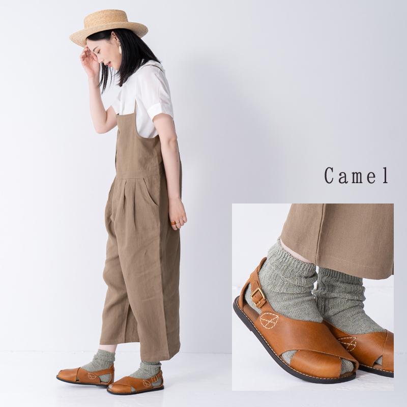 美品☆Diuレザークロスサンダル　L/24.0cm Diu レザーサンダル クロスサンダル レザー サンダル レディース