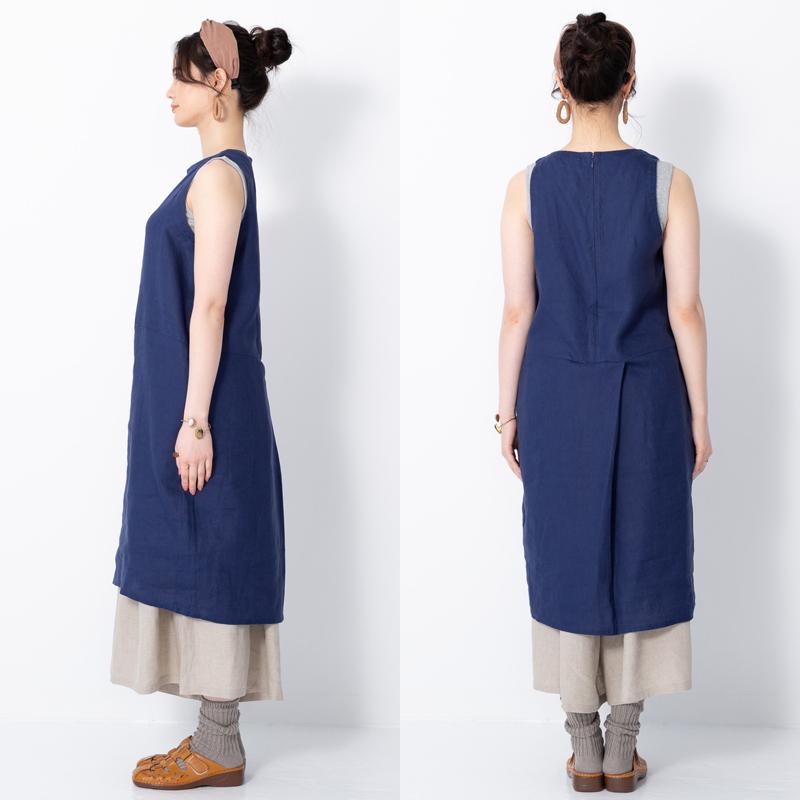【美品】Rene リネン100% ノースリーブ フレアワンピース 麻 赤 S 美品】Rene リネン100% ノースリーブ フレアワンピース 麻 赤 S