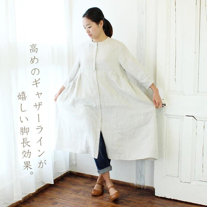 リネンワンピース シャツワンピ 7分袖ワンピース 【送料無料 リネンワンピース シャツワンピ 7分袖ワンピース 【送料無料