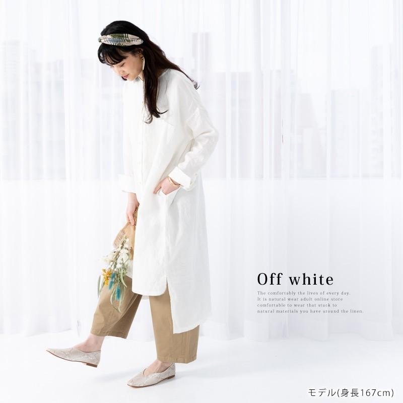 ライトアウターにもなる ノーカラーシャツワンピース 送料無料 リネンワンピース リネン100 ワンピース レディース ナチュラル ロングワンピース Gsd42 リネンカフェ 通販 Yahoo ショッピング
