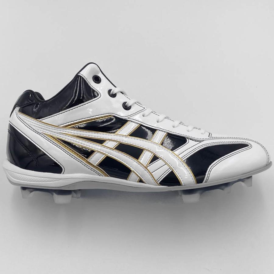 アシックス 野球オーダースパイク ホワイト/ブラック/ゴールド 27.0
