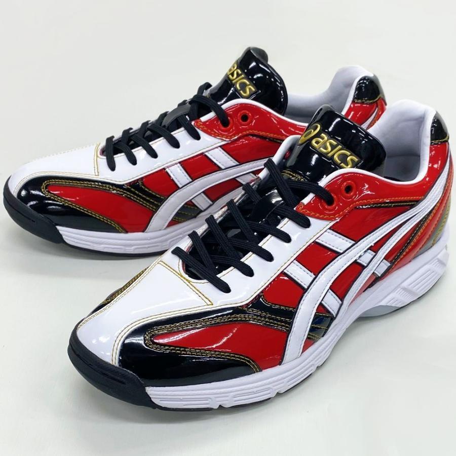 ASICS 【サイズ交換送料無料】ブラック×レッド アシックス 野球