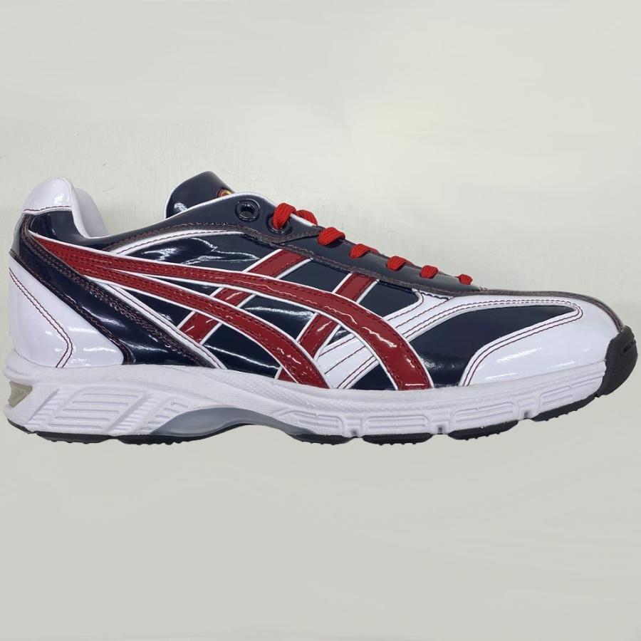 アシックス ゴールドステージトレーニングシューズ ホワイト/ネイビー/レッド ASICS 【サイズ交換送料無料】ホワイト×ネイビー×レッド