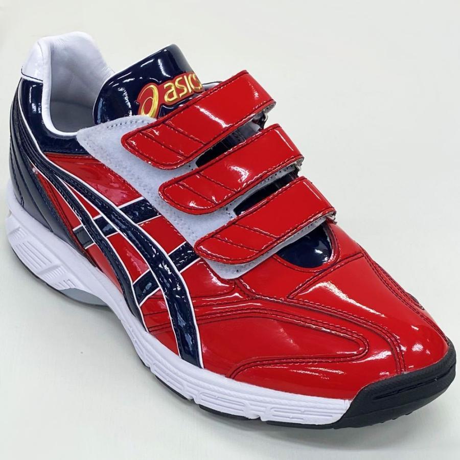 ASICS 【サイズ交換送料無料】ネイビー×レッド アシックス 野球
