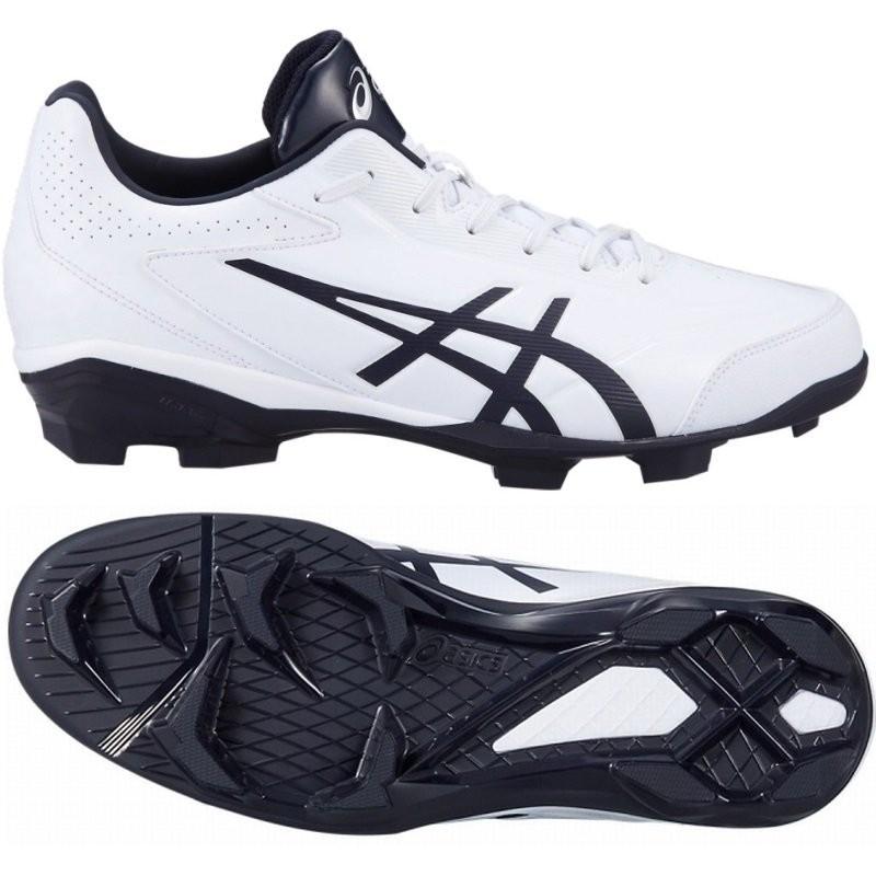 【未使用】asics野球シューズ スパイク　ホワイト/ネイビーブラック ASICS（アシックス） スパイク 大人 一般 ユニセックス ネオコネクト